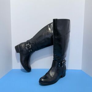 Unisa Women's Black Leather Knee-High Boots Size 6M Style